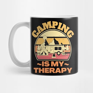 Camping Is My Therapy Mug